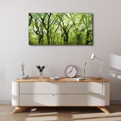 Obraz canvas Zelené lesy v hmlistom svetle