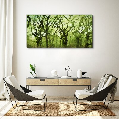 Obraz canvas Zelené lesy v hmlistom svetle