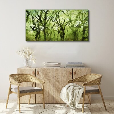 Obraz canvas Zelené lesy v hmlistom svetle
