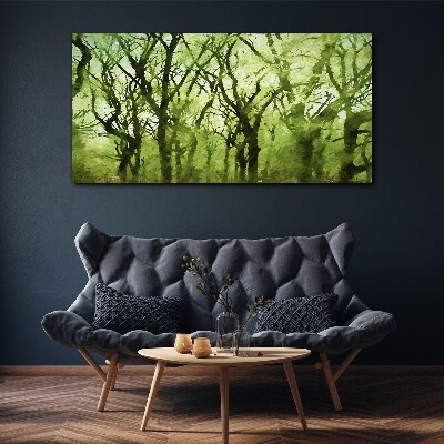 Obraz canvas Zelené lesy v hmlistom svetle
