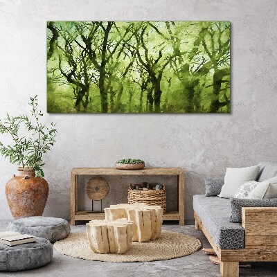 Obraz canvas Zelené lesy v hmlistom svetle