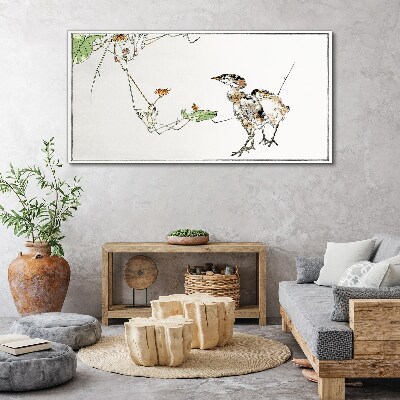 Obraz na plátne Zvieratá vtáky kurčatá