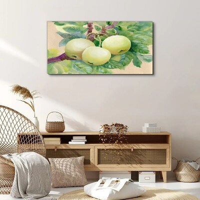 Obraz na plátne Ovocie jablčný vetva listy