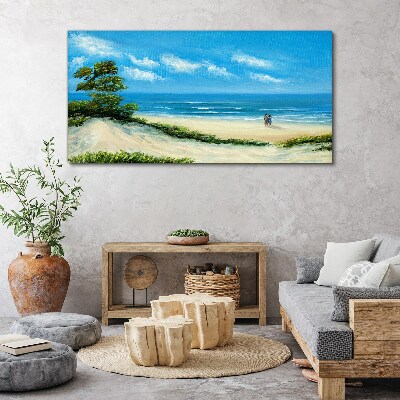 Obraz canvas Pobrežie pár pláže mora