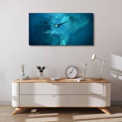 Obraz canvas Vták v modrom priestore