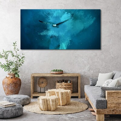 Obraz canvas Vták v modrom priestore