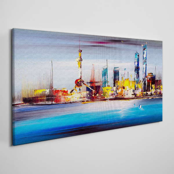 Obraz canvas Abstrakcie mestskej mora