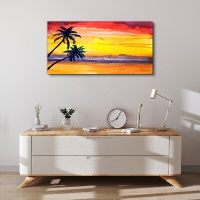 Obraz canvas Tropický západ slnka nad plážou