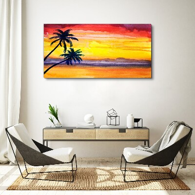 Obraz canvas Tropický západ slnka nad plážou