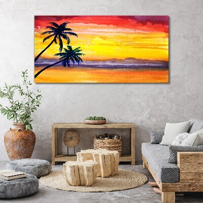 Obraz canvas Tropický západ slnka nad plážou