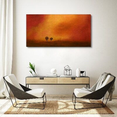 Obraz canvas Západ slnka nad obzorom