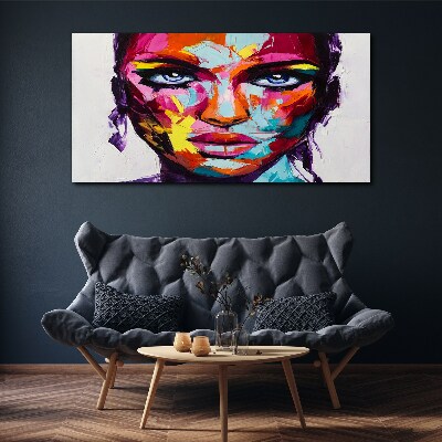 Obraz canvas Farebný portrét ženy