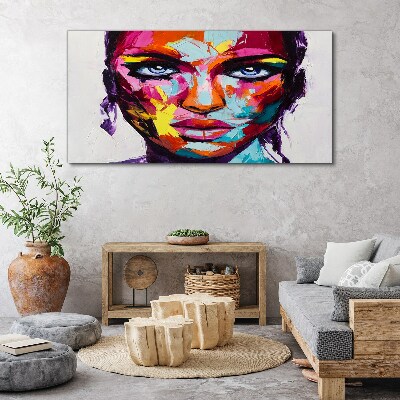 Obraz canvas Farebný portrét ženy
