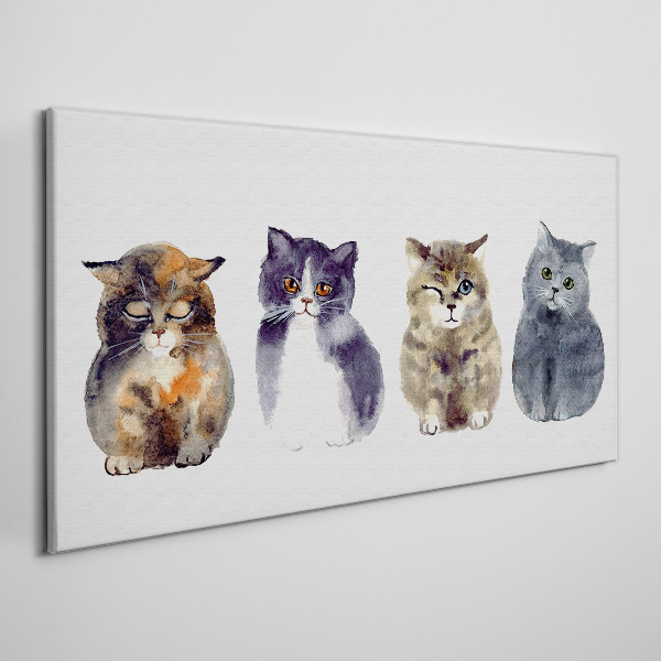 Obraz canvas Zvieratá Akvarel mačky