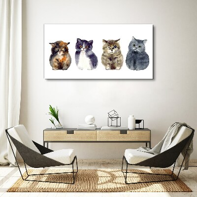 Obraz canvas Zvieratá Akvarel mačky