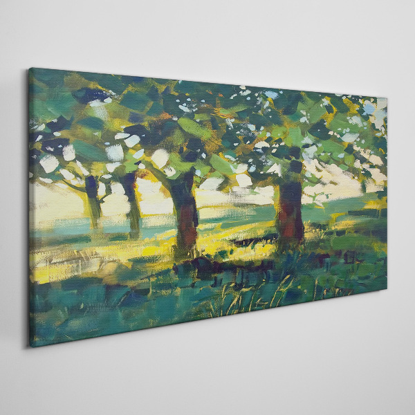 Obraz canvas Letné stromy na slnku