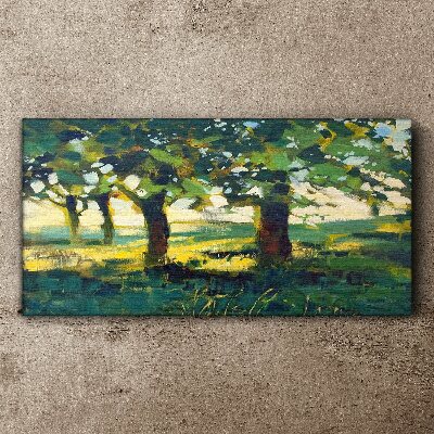Obraz canvas Abstrakcie strom trávy