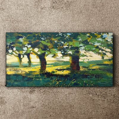 Obraz canvas Letné stromy na slnku