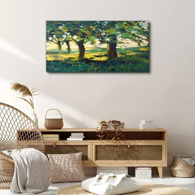 Obraz canvas Abstrakcie strom trávy