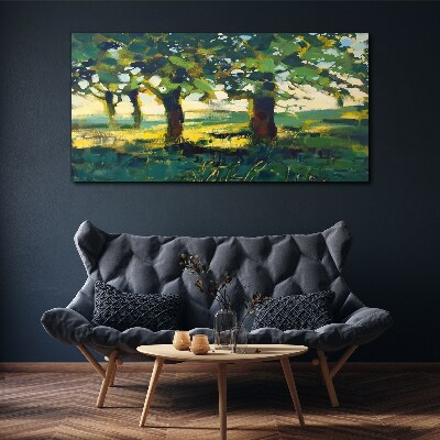 Obraz canvas Letné stromy na slnku