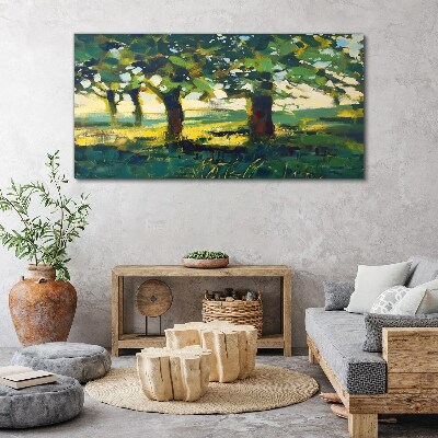 Obraz canvas Letné stromy na slnku
