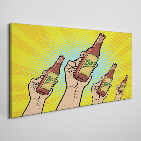 Obraz canvas Radostné opekanie s pivom