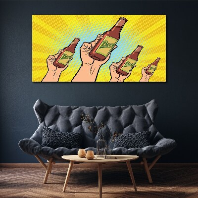 Obraz canvas Abstrakcia pivo piť komiksy