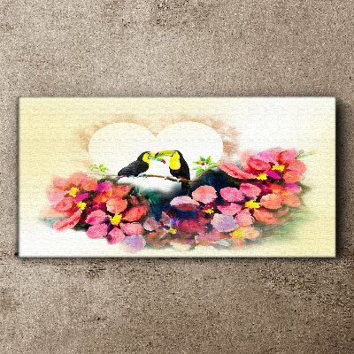 Obraz canvas Láska medzi kvetmi