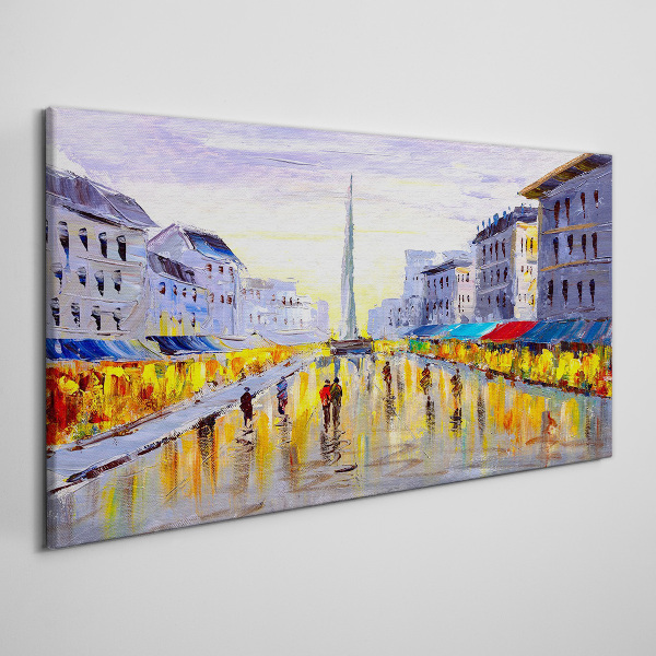 Obraz canvas Golden Avenue vo svetle západu slnka