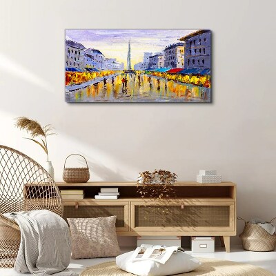 Obraz canvas Golden Avenue vo svetle západu slnka