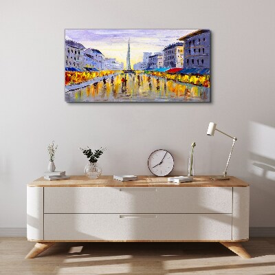 Obraz canvas Golden Avenue vo svetle západu slnka