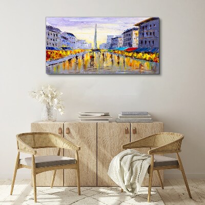 Obraz canvas Golden Avenue vo svetle západu slnka