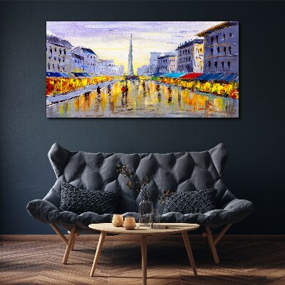 Obraz canvas Golden Avenue vo svetle západu slnka