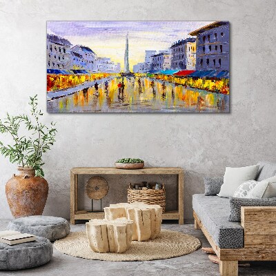 Obraz canvas Golden Avenue vo svetle západu slnka