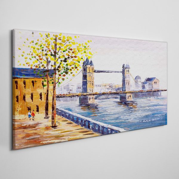 Obraz canvas London Bridge s jesennými stromami