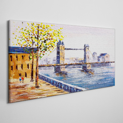 Obraz canvas London Bridge s jesennými stromami