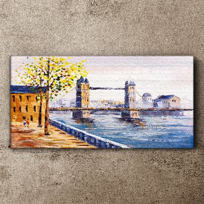 Obraz canvas London Bridge s jesennými stromami