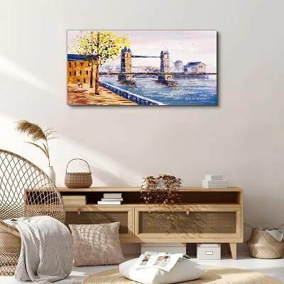 Obraz canvas London Bridge s jesennými stromami