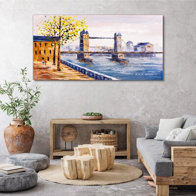 Obraz canvas London Bridge s jesennými stromami