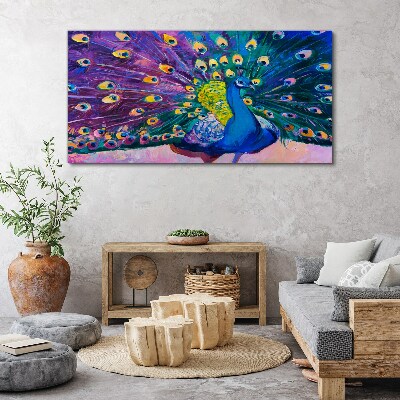 Obraz canvas Zvieracie vták páv perie