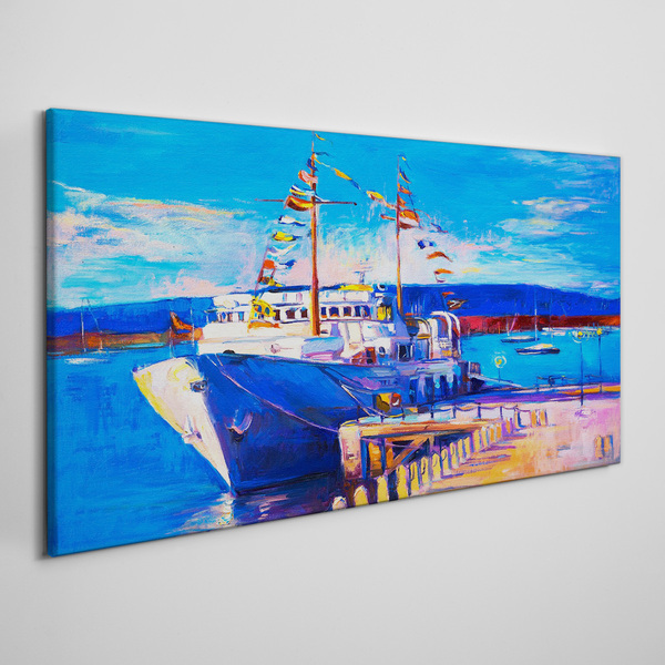 Obraz canvas Marina za slnečného dňa