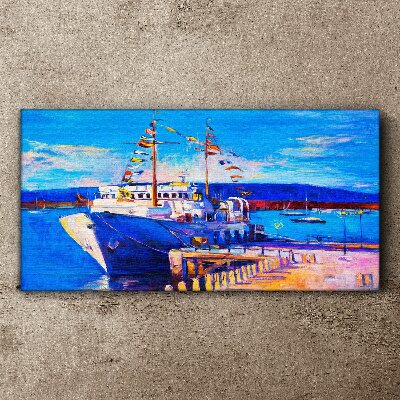 Obraz canvas Marina za slnečného dňa