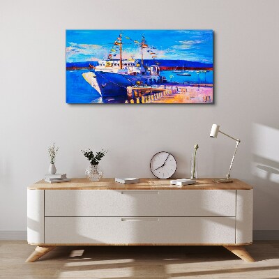 Obraz canvas Marina za slnečného dňa