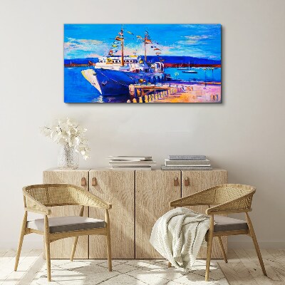 Obraz canvas Marina za slnečného dňa