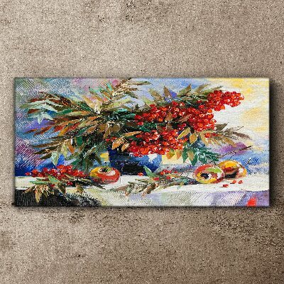 Obraz canvas Abstrakcie kvety ovocie