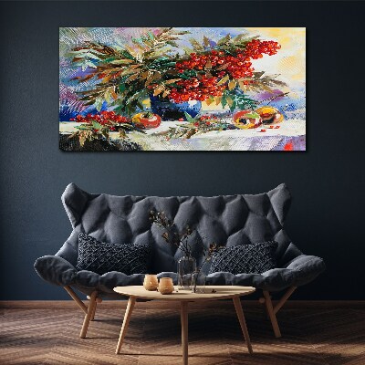 Obraz canvas Ovocná kytica s jarabinou