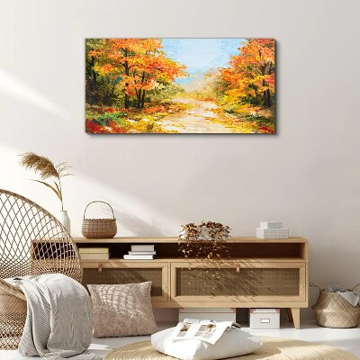 Obraz na plátne jesenná cesta