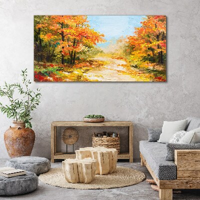 Obraz na plátne jesenná cesta