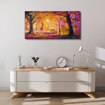 Obraz canvas Zlatá jeseň v parku