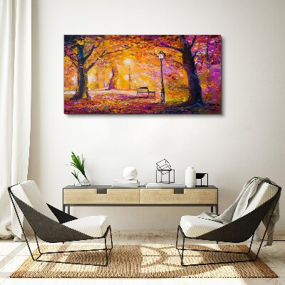 Obraz canvas Zlatá jeseň v parku